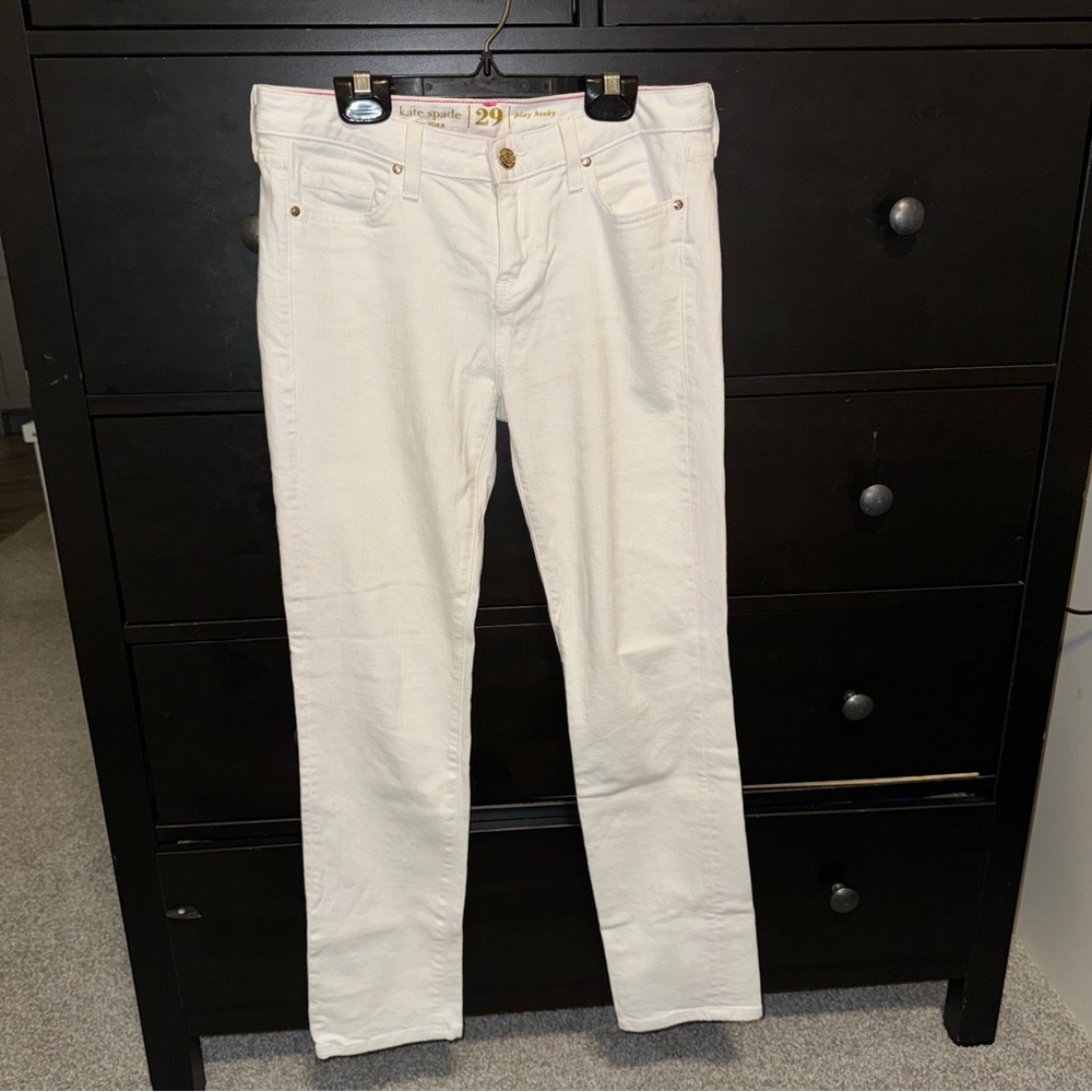 Kate Spade white play hooky jeans size 29